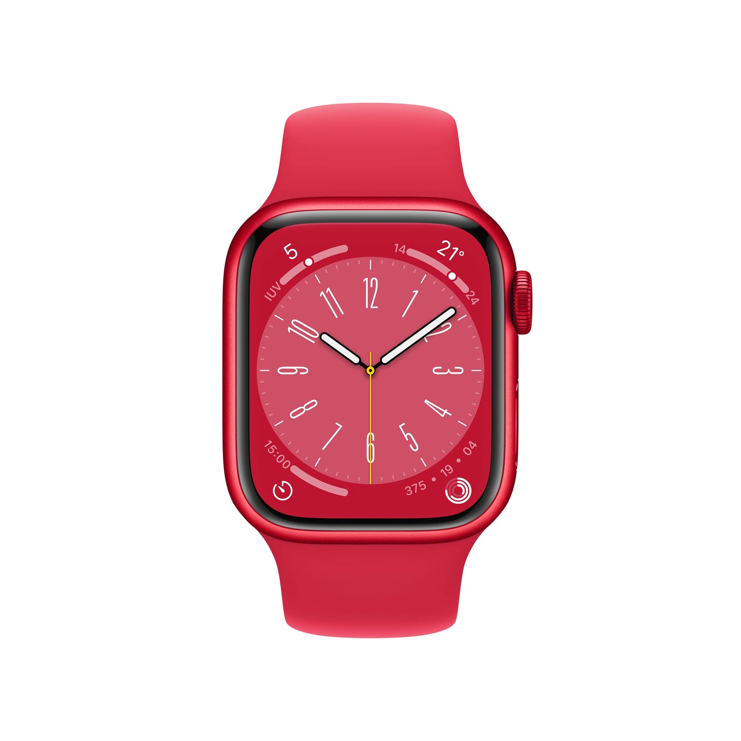 Apple Watch Series 8 (GPS) - Caja de aluminio (PRODUCT)RED de 41 mm - Correa deportiva (PRODUCT)RED - Talla única