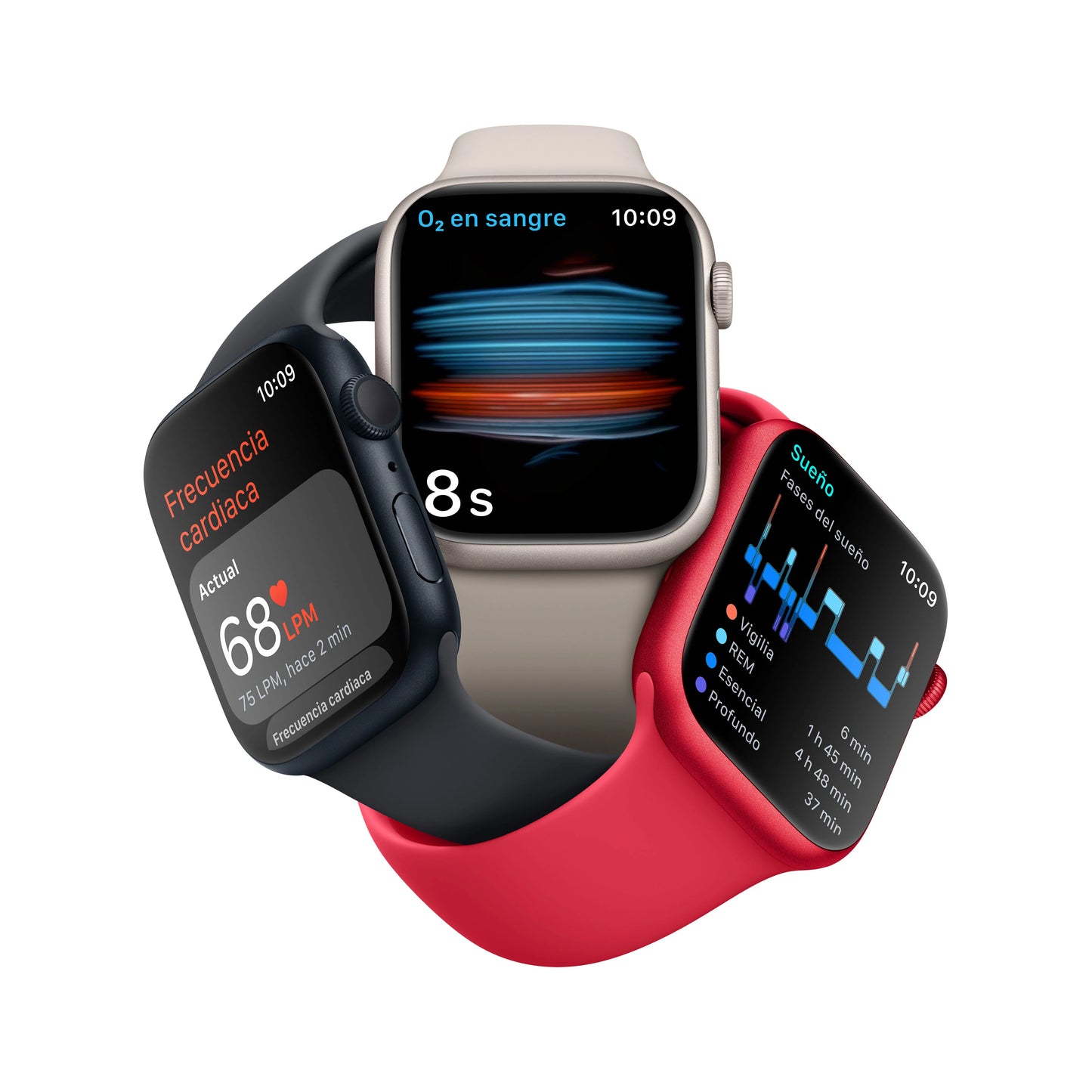 Apple Watch Series 8 (GPS) - Caja de aluminio (PRODUCT)RED de 41 mm - Correa deportiva (PRODUCT)RED - Talla única